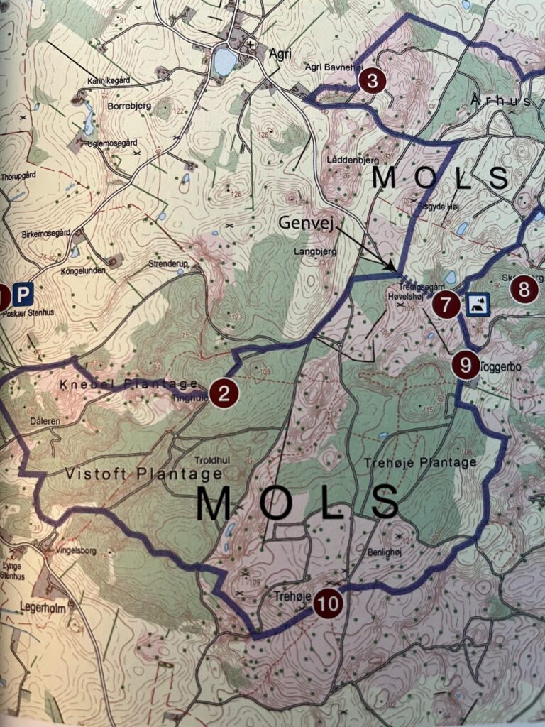 Kort over Mols Bjerge